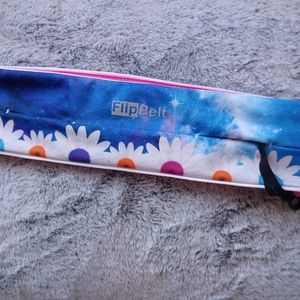 Flip belt jogging belt galaxy and flowers design